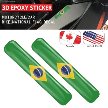 Съвместим Мотоциклет, ATV Dirt Bike Бразилия/САЩ/Канада Националното Знаме, Емблемата на Стикер 3D Гел Автомобилни Икони Светлоотразителни Стикери за украса