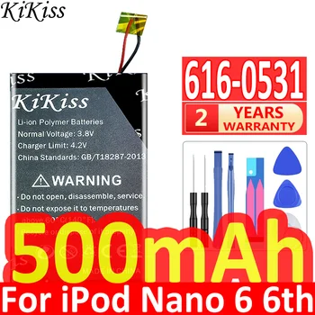 Батерия KiKiss 616-0531 за iPod Nano 2 3 4 5 6 6-то поколение 8 GB 16 GB/Nano2 2G 2nd /Nano3 MP3 8 GB 4 GB MP4/Nano5 616-0467/Nano6 6th