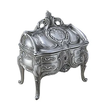 Креативна висока кутия за съхранение на бижута в европейски стил в ретро стил, Изискана ковчег за бижута сватба, рожден ден, подарък Принцеса