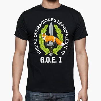 Тениска с емблема на спецопераций Испански легион GOE I UOE 12. Лятна памучен Мъжка Тениска с кръгло деколте и Къс Ръкав New S-3XL