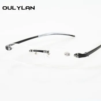 Oulylan TR90 Очила За Четене Без Рамки Мъже, Жени Пресбиопия Анти Умора Очила По Рецепта +1.5 2.0 2.5 3.0 3.5 4.0 Диоптър