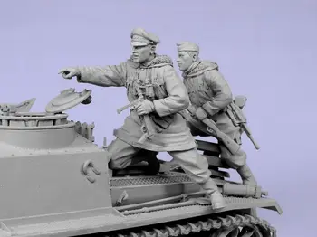 1/35 комплект модел комплект от смола военни офицери и два войник