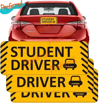 Магнит за Водача-Ученик Със силно Рефлектиращи, Знак за Сигурност на Автомобила от Премиум-Клас за Нови Шофьори-Студенти