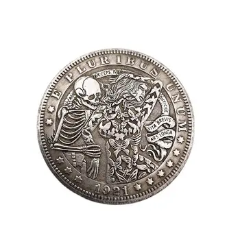 Скитник Монета на САЩ 1921 Череп на Жена Морган Възпоменателна Монета Колекции Декорация на Дома Занаяти масата Украса