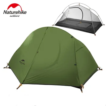 Naturehike 1,5 кг сверхлегкая палатка 1 човек отворен къмпинг туризъм алуминий водоустойчив Единични палатки Магазин