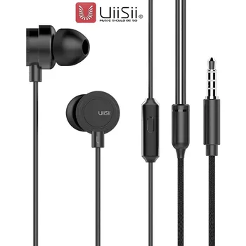 Гореща Разпродажба Uiisii слушалки намаляване на шума метални 3,5 мм plug стерео музикална игра спорт за iOS телефони Huawei HM13