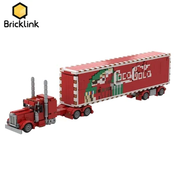 Идеята Bricklink Технически Автомобил Coca-Cola Коледен Камион Градски Автомобил Градивните Елементи На Играчки За Деца Коледен Подарък За Нова Година