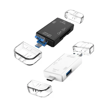 6 в 1 OTG USB 3.0 Type-C Cardreader за Защитени Цифрови/TF Картридеров Сплитер Адаптер за Мобилен телефон, Компютърни Аксесоари