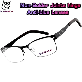 Без винт ультралегкий дизайн от неръждаема стомана, Анти Blu ray ултравиолетови мъжки и дамски очила за четене +1 +1.5 +2 +2.5 +3