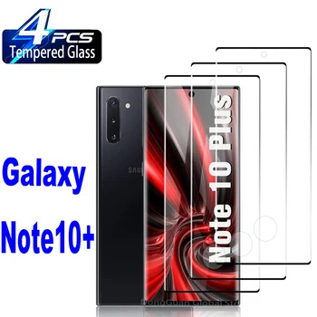 1/4 Бр 3D Изогнутое Ултразвуково Отпечатък от Пръст Закалено Стъкло За Samsung Galaxy Note 10 Plus Защитно Стъкло Фолио За Екрана