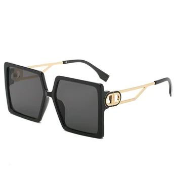 Квадратни Големи Слънчеви Очила 2021 Модни Дамски Мъжки Луксозни Маркови Дизайнерски Слънчеви Очила Famale Ретро Очила с UV400 Нюанси Oculos