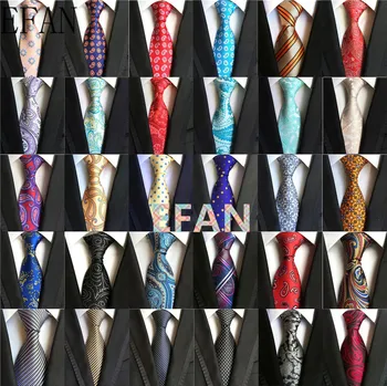 Модерен Класически Вратовръзка на Точки с Петна Пейсли, Розов, Син, Жълт, Черен, Червен, Сив, Жаккардовый, 100% Коприна, В Цветен Клетка, Геометрични Ивица, Вратовръзка