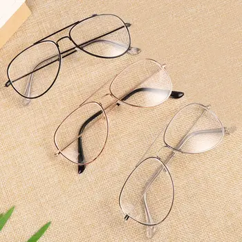Извънгабаритни Очила за късогледство в метална рамка, Женски, Мъжки, Анти-Сини Леки Квадратни Очила, Оптични очила за късогледство -1,0 ~-5,0