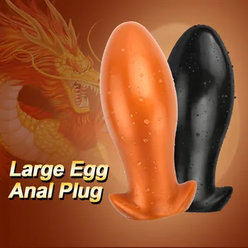 Dragon egg backcourt анален накрайник мека супер дебела яйцевидни вибратор анален накрайник юмрук родословна мъжка/лесби мастурбатор секс продукт SM
