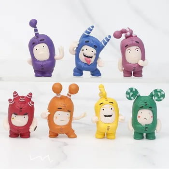 На разположение 7 бр./компл. 4 см Аниме Рисунка Oddbods Сладки Играчки Кукли PVC Фигурки са подбрани Модел Подаръци За момичета