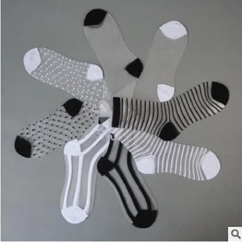 20 БР. = 10 двойки Ажурных Летни Чорапи От Смесени Влакна, Прозрачни Гъвкави еластични Чорапи за Глезените, Окото Прежда, Тънки женски Стръмни Чорапи