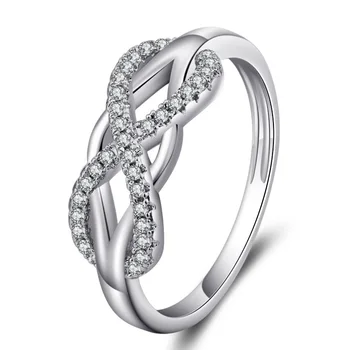 2023 нов модерен през цялата сребърен цвят годежен пръстен за жени дама, подарък за годишнина, бижута на едро R5229