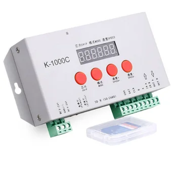 K-1000C Контролер K1000C WS2812B WS2811 APA102 T1000S WS2813 Led 2048 пиксела Софтуерен контролер DC5-24V
