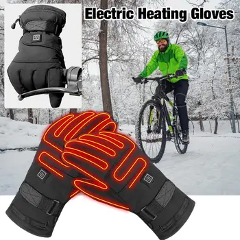 USB Ръкавици С Електрически Отопляеми 3,7 В Акумулаторни Уреди За Ръце Зимни Мотоциклетни Ръкавици С отопление На Открито Ръкавици За Ски И Колоездене