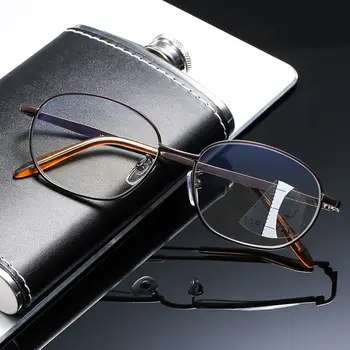 Постепенно Бифокални Очила За четене, Метални Очила за Далекогледство със Синя светлина, Очила за Далекогледство, Далекогледство + 1,0-4,0
