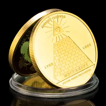Съединените Щати Безплатна Каменна Сувенирни Монети Annuit Coeptis Позлатен Златна Монета Възпоменателна Монета 1 БР.