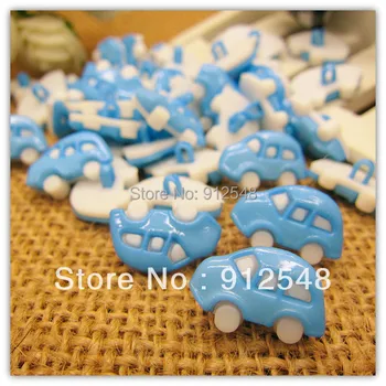 Безплатна доставка 18 мм * 12 мм, 100 бр. сини Автомобилни пластмасови копчета цветни копчета за детски дрехи, c002