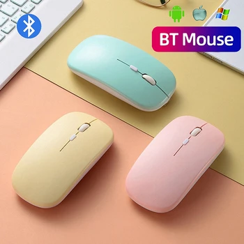 Цветна Безжична Мишка Bluetooth Безжична Мишка Компютърна Тиха Mause Ергономични Мини Оптична Мишка За преносим компютър ipad 3 Ниво DPI
