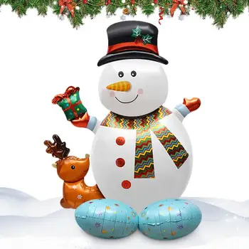 Коледни Балони От Фолио Весела Коледа Балони От Алуминиево Фолио С Снеговиком Дядо Коледа Коледни Вечерни Балони За Къщата