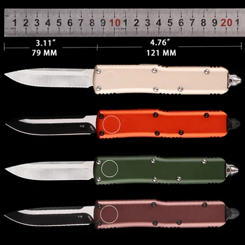 кухненски ножове utx micro otf нож с найлон чанта D2 острието алуминиев джобен нож с ЦПУ сгъваеми ножове, риболовни edc ловни инструменти