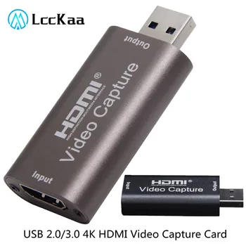 Карта заснемане на видео 4K USB 3.0 USB2.0 HDMI-съвместим Захватный Записващо устройство за PS4 Игри, DVD-видео Камера Запис на Камери на живо