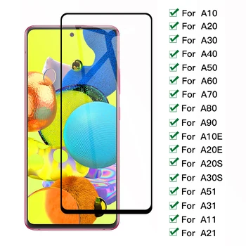 9D Защитно Стъкло За Samsung Galaxy A10 A20 A30 A40 A50 A60 A70 A80 A90 A20E A51 A11 A21 A31 Закалено Предпазно Стъкло за екран