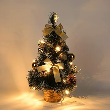40 СМ Мини-Маса Коледно Дърво led лампа, за Декорация на дома, Настолна Бор Коледно Дърво, Коледна Украса, Подаръци За Нова Година