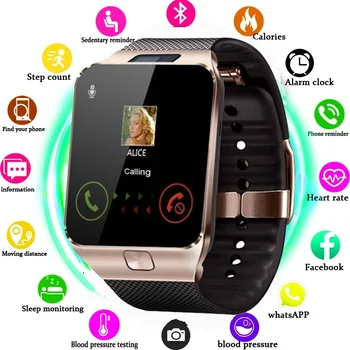 Цифрови Смарт Часовник със сензорен Екран DZ09 Q18, Гривна, Камера, Bluetooth, часовник, СИМ-Карта, Умни Часовници, Поддръжка на мобилни телефони и Ios и Android