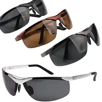 Мъжки Готина Модерна Полицейска Метална Дограма С Поляризирани Слънчеви Очила За Шофиране