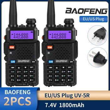 1/2 бр. лот BaoFeng UV-5R 10 км Преносима радиостанция Професионален радио хям Радиостанцията двойна лента УКВ 400-520 Mhz UV 5R Двустранно Радио