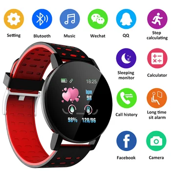 119S Смарт Часовници за Мъже С Пълен Сензорен Екран Спортни Фитнес Часовници, Крачкомери, Водоустойчив Bluetooth-съвместими За Android и Ios Smartwatch