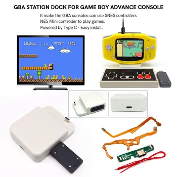 HISPEEDIDO USB Type C GBA кабелна безжичен Контролер Преносима Станция Док-Станция За Game Boy Advance Конзола GBA Премина Влак Поставка