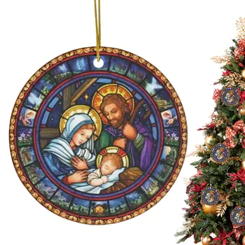 Коледно Дърво Висящи Висулки Исус Христос Коледа Висящи Украшения Замразени Тематични Декорации За Зимното Парти Украса За Дърво
