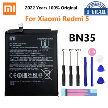 100% Оригинален Xiao mi BN35 3300 mah Батерия За Xiaomi Redmi 5 Redmi5 Червен mi5 Високо Качество на Телефон Смяна на Батерията