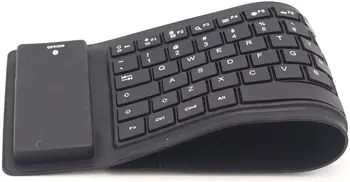 Гъвкава безжична Bluetooth клавиатура Keyergo - Тиха - Водоустойчива, Черна
