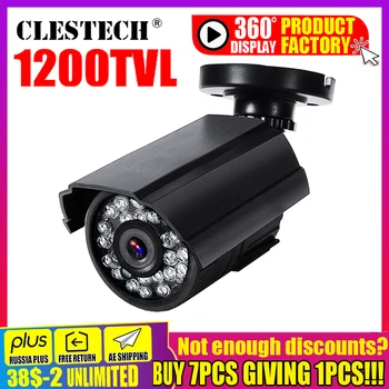 Реална 1200TVL HD Мини Камера за видео наблюдение Cmos Външна Водоустойчив IP66 IR за Нощно Виждане Аналогов Фотоапарат цветен мониторинг на сигурността група