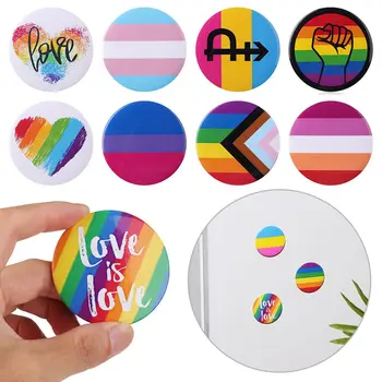 Гордостта на Rainbow Гей Tin ЛГБТ Магнити За Хладилник Бар Инструменти Кухненски Приспособления Домакински Сватбена Услуга Начало Декор