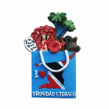 Република Тринидад и Тобаго, Карибски басейн, Център Магнит за хладилник Магнитни Стикери за Хладилник Начало Декор