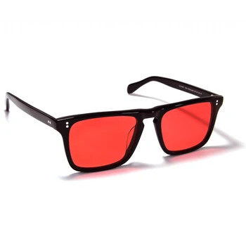 Робърт Дауни Слънчеви Очила с Червени Лещи Слънчеви Очила Железния Човек Слънчеви Очила Ретро Квадратни Слънчеви Очила за Мъже Реколта Поляризирани Слънчеви Очила
