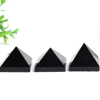 25-30 мм Натурален Обсидиан Crystal Пирамида Кварц Рейки Исцеляющий Камък Начало Декор Занаяти Събиране на Образци на Минерали Подаръци 1 бр
