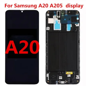 За Samsung A20 A205 SM-A205F на Дисплея LCD Сензорен дисплей За Samsung A20 A205 A205F на Екрана на дисплея LCD Дисплей