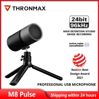 THRONMAX M8 Pulse Шумоподавляющий Стрийминг на 96 khz USB Кондензаторен Микрофон за MAC Windows Кардиоидная Студийная Запис