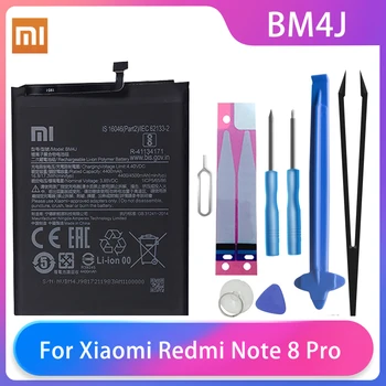 Оригинален Xiaomi Redmi Note 8 Pro Note8 Pro Батерия За телефона BM4J Висок Капацитет Акумулаторна Батерия За телефон Xiaomi 4500 mah Безплатни Инструменти