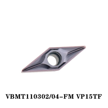100% Оригинален VBMT VBMT110302-FM VP15TF VBMT110304-FM 10 бр. на Струг с ЦПУ Поставяне Твердосплавная Поставяне Внесени От Япония Високо качество