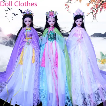 1БР Китайски Класически Стил Кукла, Кукла Костюм Аксесоари Китайската Древна Митологична Дрехи за Момичета, Играчка